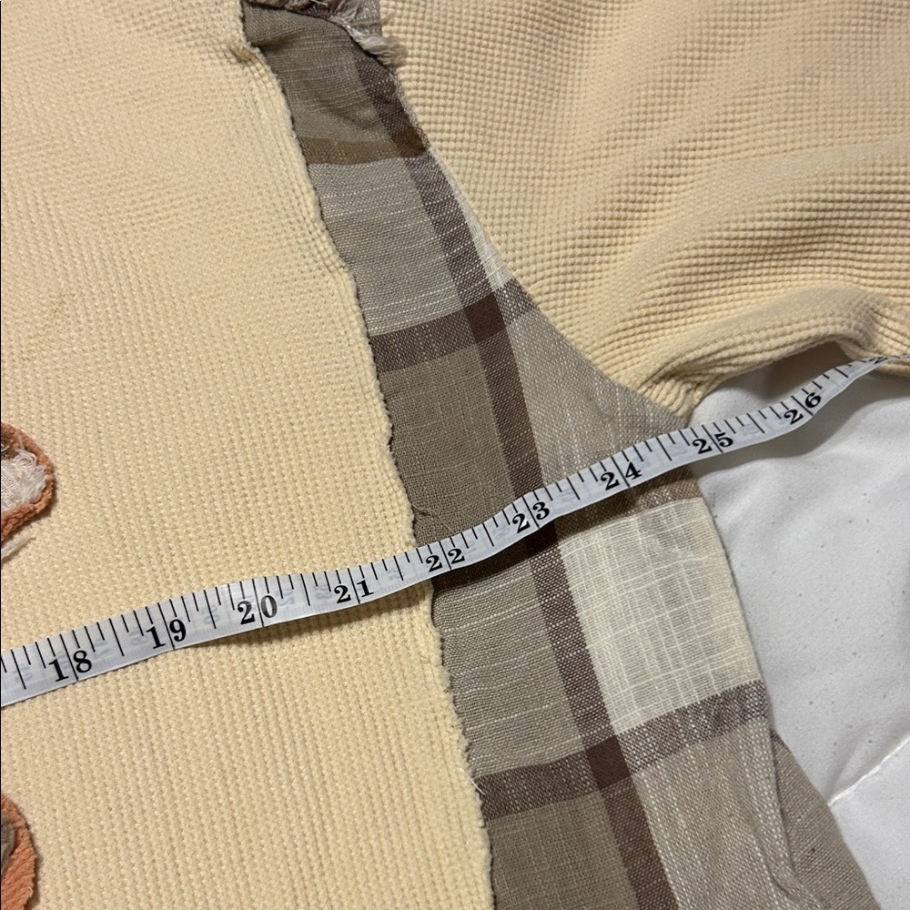 Women's Beige and Brown Floral Patch Tee - Picture 5 of 6